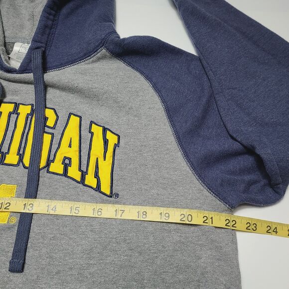 Vintage Michigan Wolverines Sweatshirt Adult Large Gray Hoodie Pro Edge - Picture 5 of 6